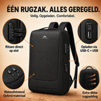 Torngat Business Laptoprugzak 15,6 inch – Anti-Diefstal met Cijferslot, USB-C & USB-A – Zwart