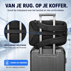 Torngat Business Laptoprugzak 15,6 inch – Anti-Diefstal met Cijferslot, USB-C & USB-A – Zwart