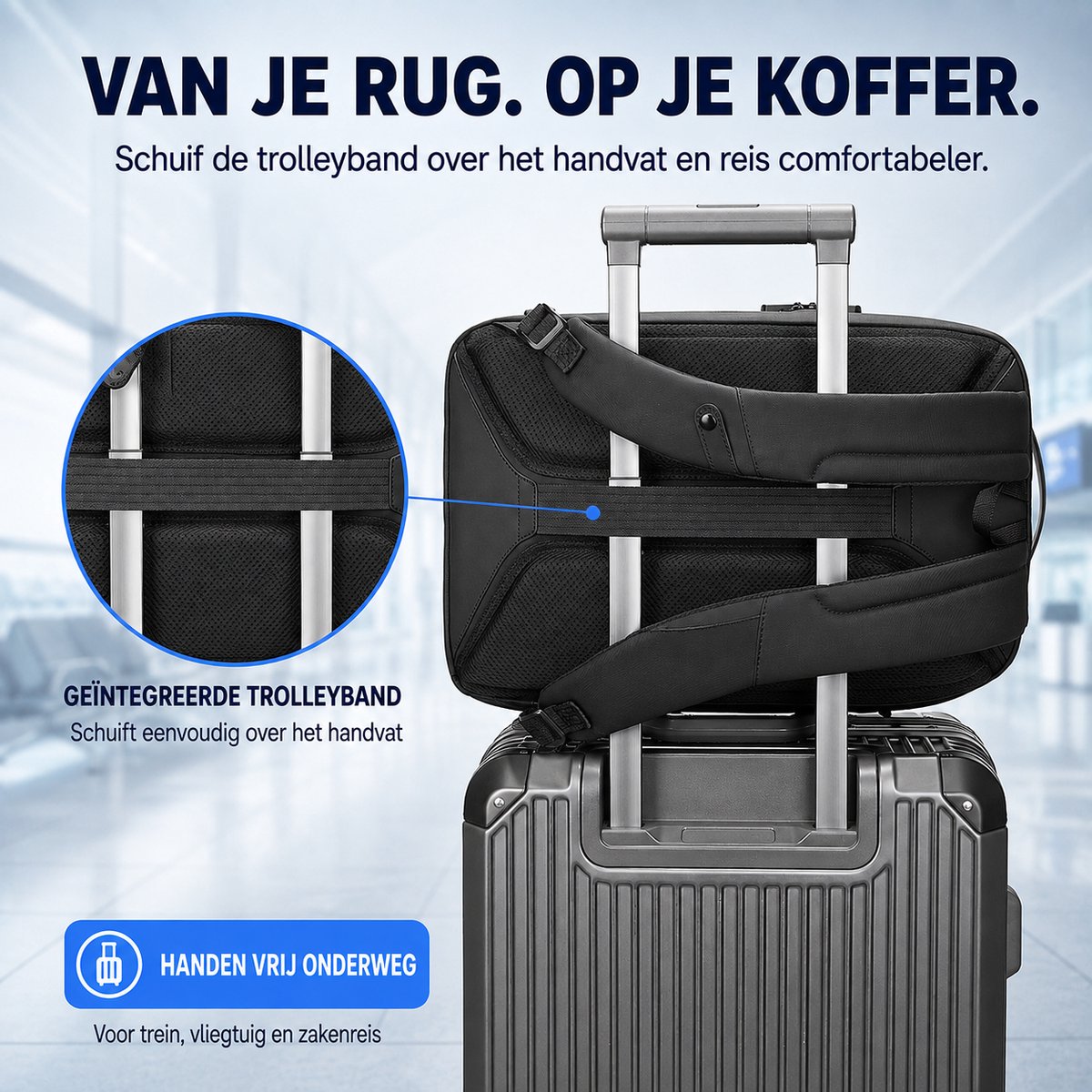 Torngat Business Laptoprugzak 15,6 inch – Anti-Diefstal met Cijferslot, USB-C & USB-A – Zwart