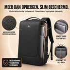 Torngat Business Laptoprugzak 15,6 inch – Anti-Diefstal met Cijferslot, USB-C & USB-A – Zwart