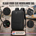 Torngat Business Laptoprugzak 15,6 inch – Anti-Diefstal met Cijferslot, USB-C & USB-A – Zwart