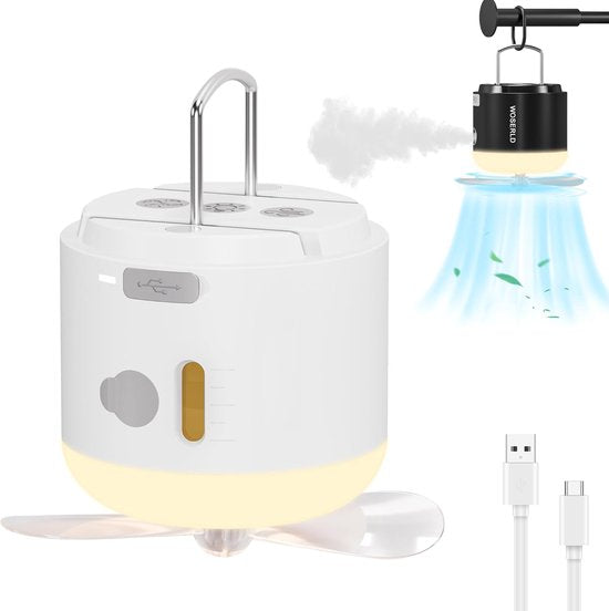 Torngat CampLight Breeze Wit campinglamp met ventilator en nevelspray