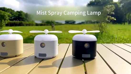 CampLight Breeze zwarte en witte campinglampen in buitenopstelling