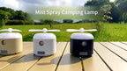 CampLight Breeze zwarte en witte campinglampen in buitenopstelling