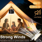Torngat CampLight Breeze zwart in tent met ventilatie