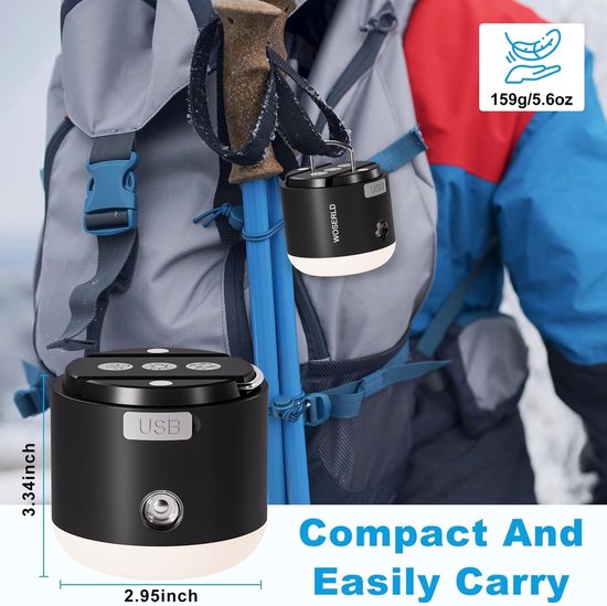 Torngat CampLight Breeze compacte afmetingen en ophanghaak