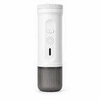 NomadBrew Go witte koffiemachine met beker