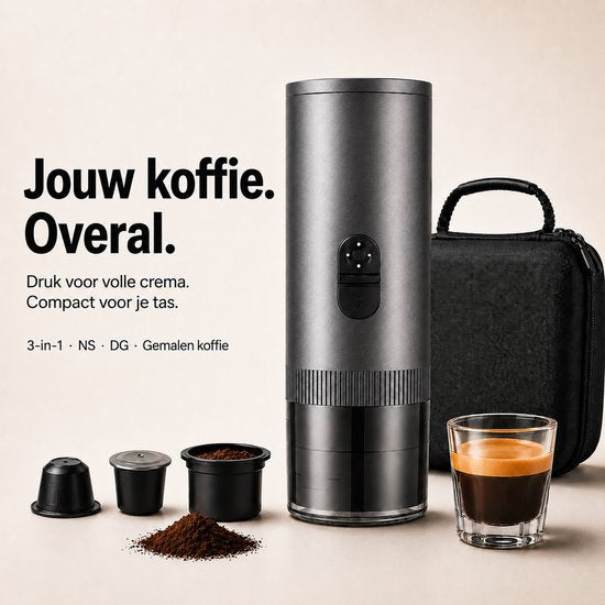 Torngat NomadBrew Pro grijs 3-in-1 draagbare espressomachine met houders