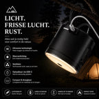 TentLight Pro zwart USB-C oplaadbaar