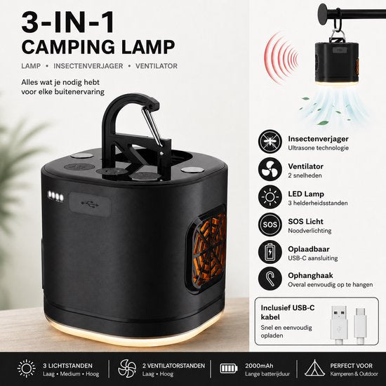 Torngat TentLight Pro zwart en USB-C aansluiting